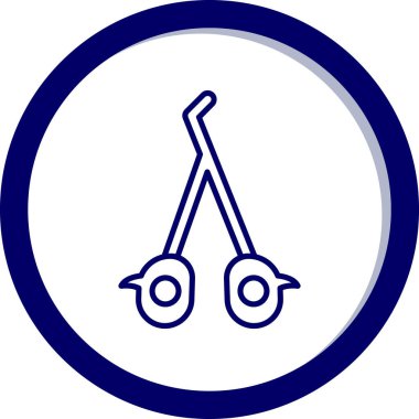 Makas. Web simgesi basit illüstrasyon