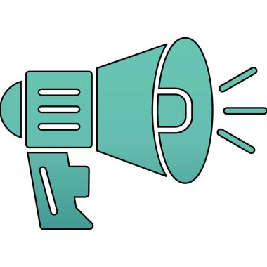 Konuşmacı simgesi. Web için hoparlör vektör simgesinin özet çizimi