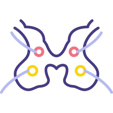 Şirin bir çizgi film simgesinin vektör çizimi