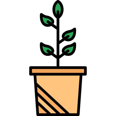 bitki simgesi vektör illüstrasyonu