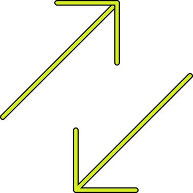 ok yönü simgesi ana hat biçiminde