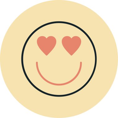 Mutlu ifade, vektör illüstrasyonu