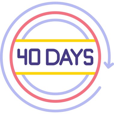 340 derece modern ikon, vektör illüstrasyonu