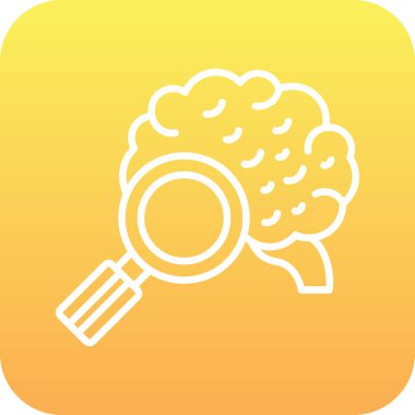 beyin ikonu vektör illüstrasyonu