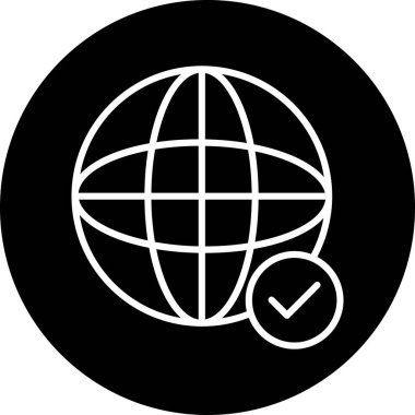 küresel simge vektör çizim