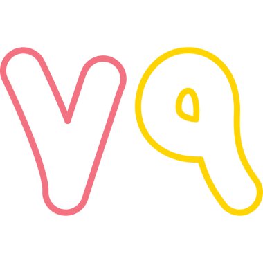 Alfabedeki alfabe harfleri.