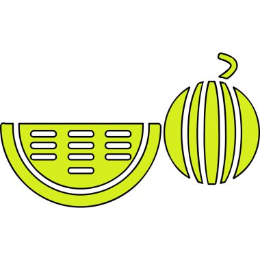 çizgi meyve simgesi beyaz arkaplan vektör illüstrasyonunda izole