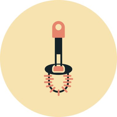 Kırmızı ve sarı yuvarlak simgenin vektör çizimi