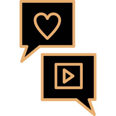 Kalp ikonu vektör illüstrasyonu