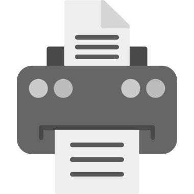 Yazıcı. Web simgesi basit illüstrasyon