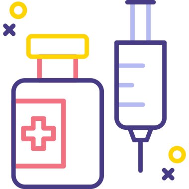 tıbbi şişe ikonu vektör illüstrasyonu