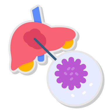 Kanser kanseri renk çizgisi ikonu. İnsan vücudunda insan vücudu, kanser için tıbbi tedavi. izole vektör illüstrasyonu