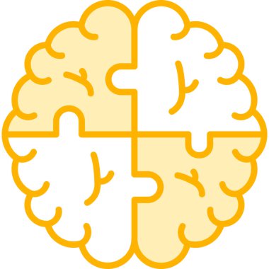 beyin ikonu vektör illüstrasyonu