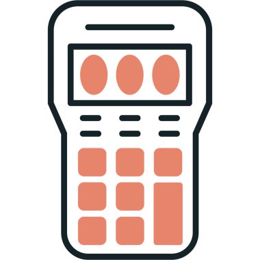 Mobil hesap makinesi hesap makinesi hesap makinesi simgesi ana hat biçiminde