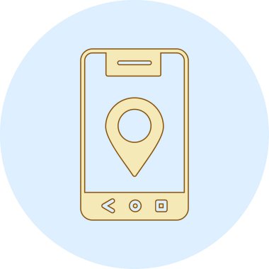 konum. Web simgesi basit illüstrasyon