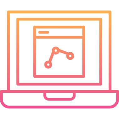 bilgisayar izleme simgesi, vektör illüstrasyonu