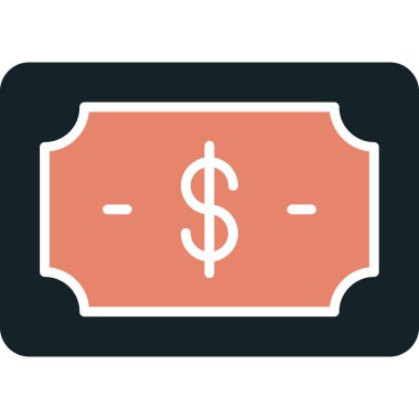 Dolar simgesi. Web için nakit vektör simgelerinin basit çizimi