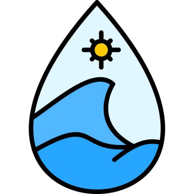 su damlası vektör simgesi