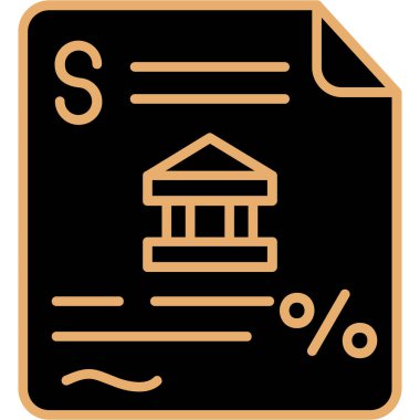 Banka. Web simgesi basit illüstrasyon