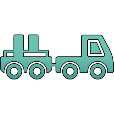 kamyon simgesi beyaz arkaplan vektör çiziminde izole edildi