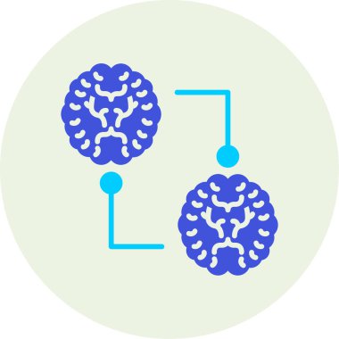 beyin ikonu vektör illüstrasyonu