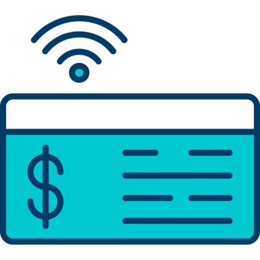 para ve ödemeler renkli vektör simgeleri.