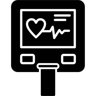 Kardiyogramla kalp monitörü.