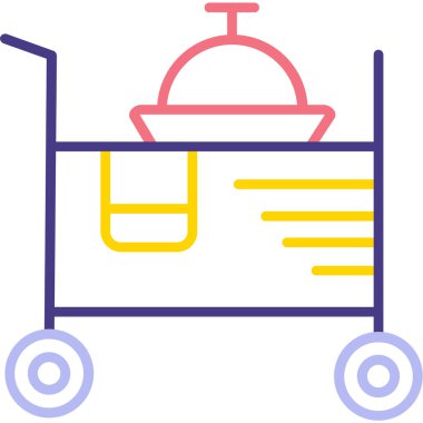 El arabası. Web simgesi basit illüstrasyon