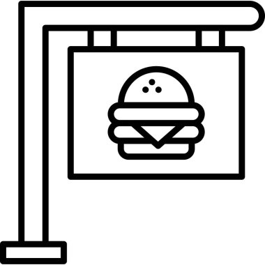 Hamburger fast-food ikonu