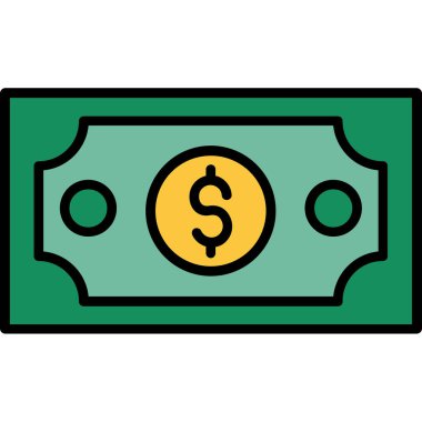 Dolar gagası ikon vektör çizimi tasarımı