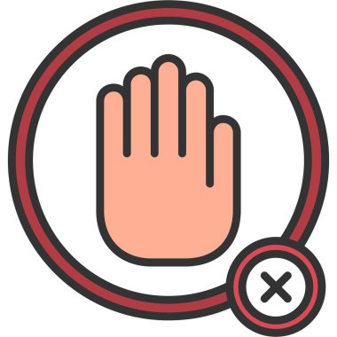 El durdurma simgesinin vektör illüstrasyonu