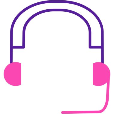 Kulaklık. Web simgesi basit tasarım