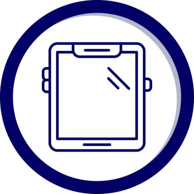 tablet. Web simgesi basit illüstrasyon