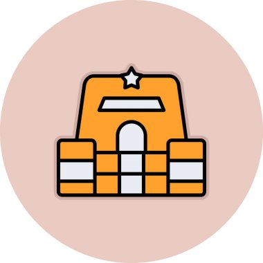 Bir yıldız simgesinin vektör illüstrasyonu