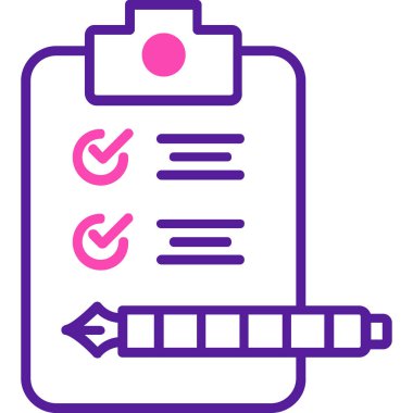 Kontrol listesi. Web simgesi basit tasarım