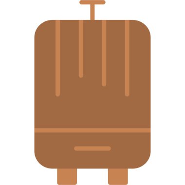 seyahat valizi düz vektör simgesi