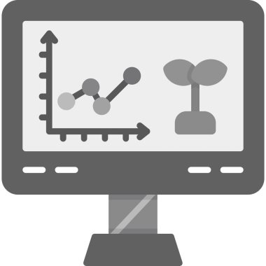 Ekran vektör illüstrasyonunu izle, bilgisayarın simgesi