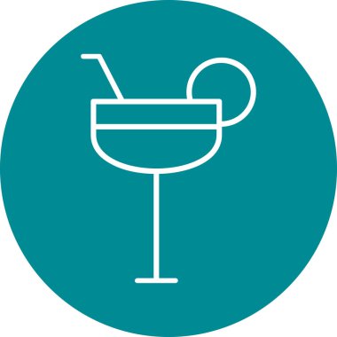 Kokteyl simgesinin vektör illüstrasyonu