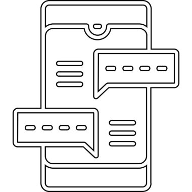 Sohbet simgesi vektör illüstrasyonu
