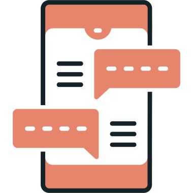 Sohbet simgesi, vektör çizimi