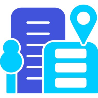 harita simgesi vektör illüstrasyonu