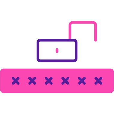 Parola web simgesi, vektör çizim