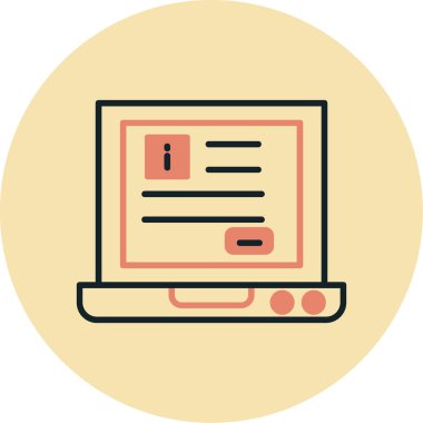 Laptop Düz Vektör Simgesi
