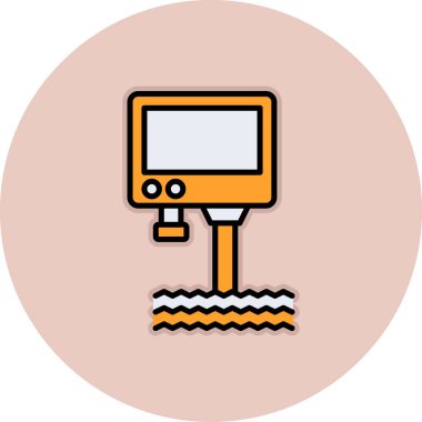 Fare simgesi vektör illüstrasyon tasarımlı bilgisayar monitörü