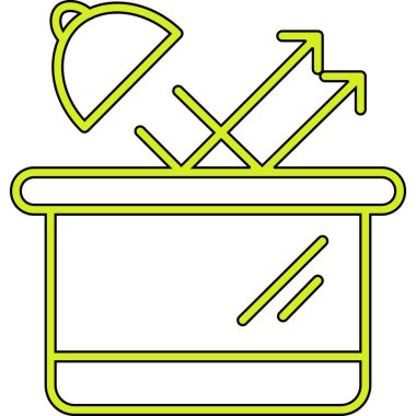 Bir yemeğin karikatür kutusunun vektör çizimi