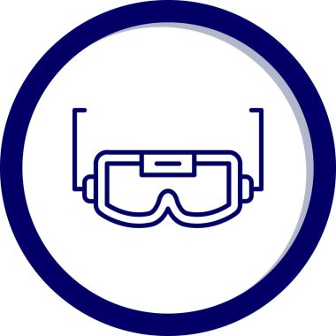 sanal gerçeklik gözlüğü simgesi ana hat biçiminde
