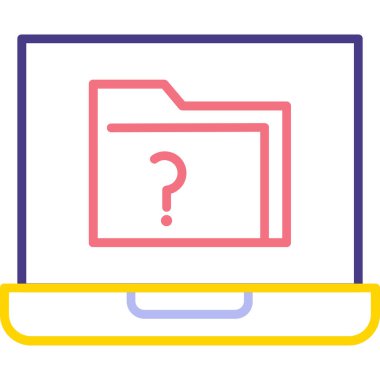 Web simgesi. Dizüstü bilgisayarın vektör çizimi