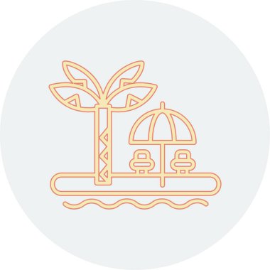 şemsiye simgesi vektör illüstrasyonu