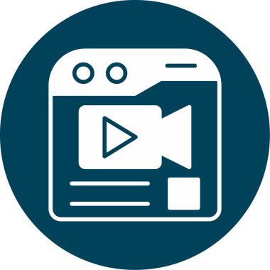 Video Oyuncu. Web simgesi basit illüstrasyon