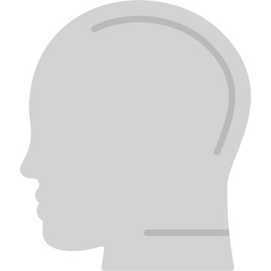 İnsan baş vektör simgesi